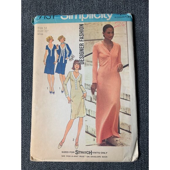 Simplicity Misses Dress Sewing Pattern sz 14 7131 - uncut - Picture 1 of 10